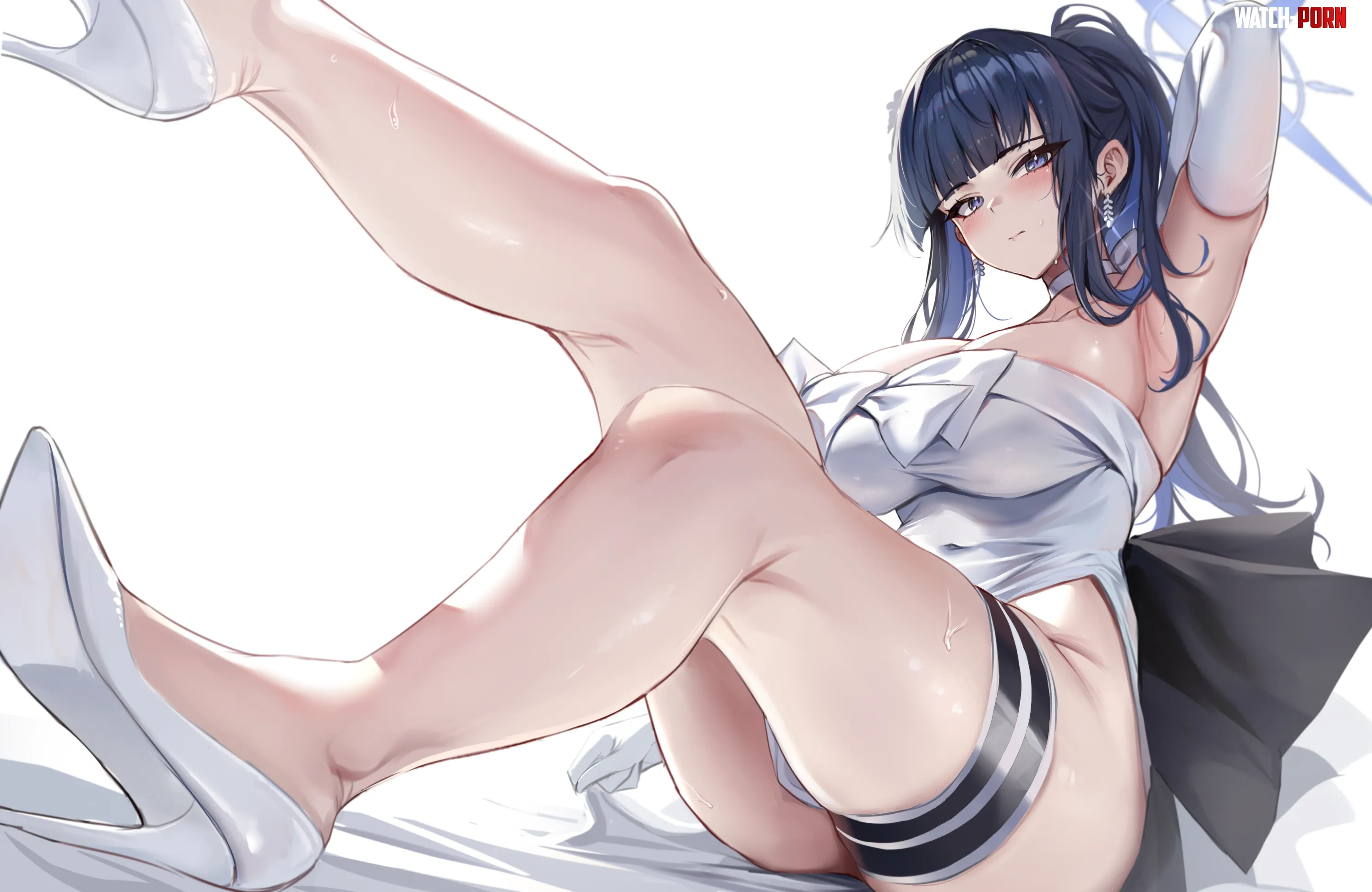 Saori's glistening legs [Blue Archive] by Level-Ad5048