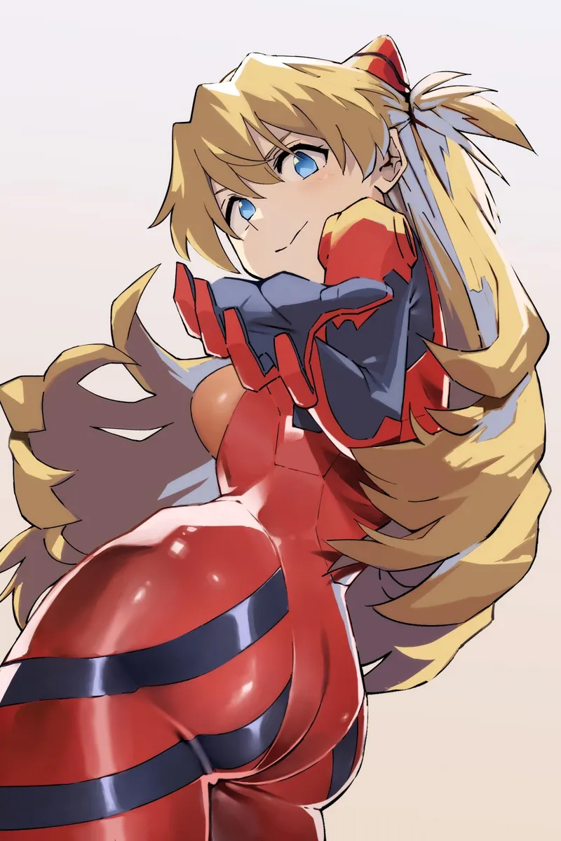 Thumbnail Seductive Plea: Asuka Langley Soryu Beckons in Anime Booty | LafterMastr