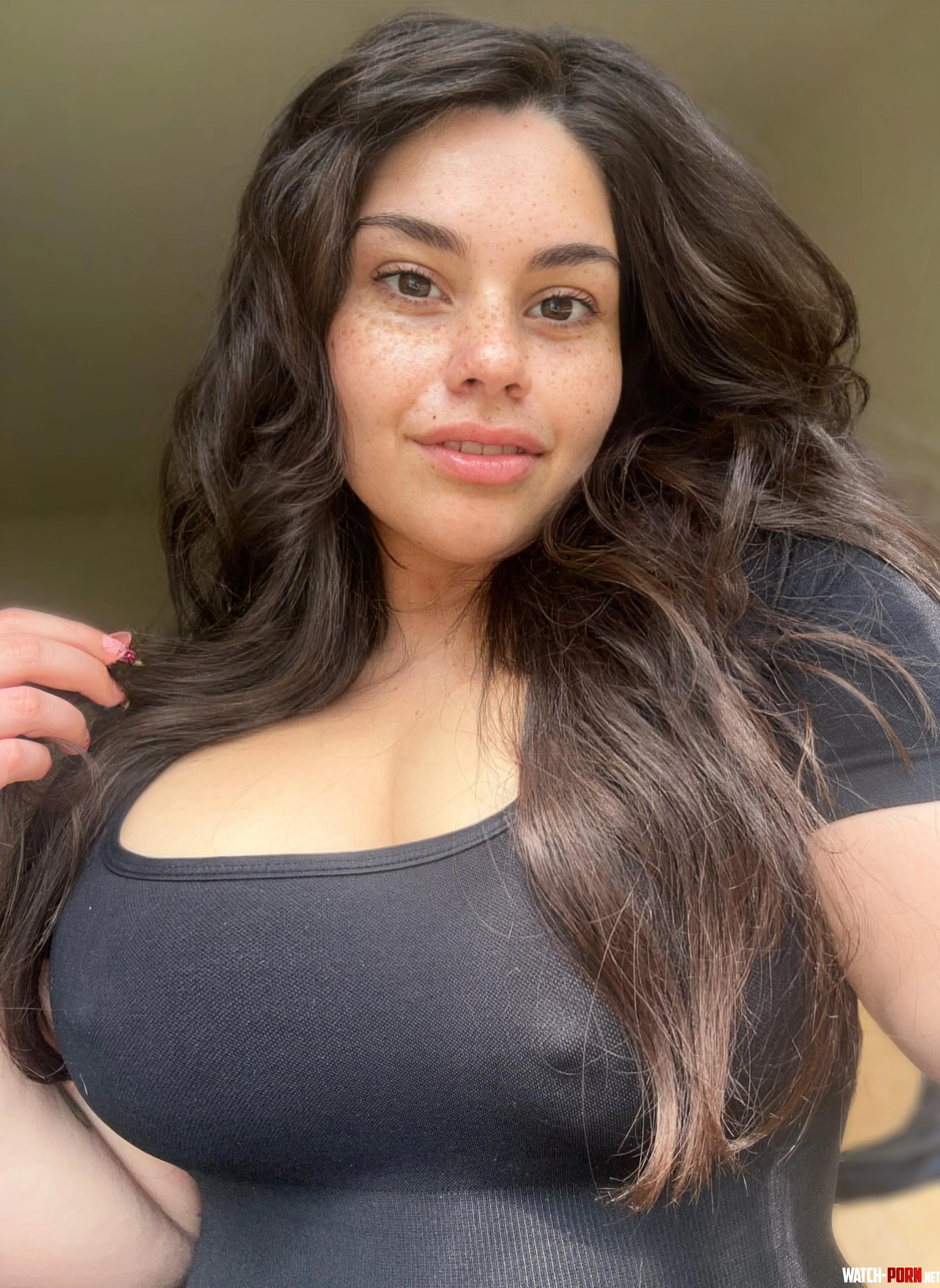 What would get your attention first? No bra or freckles? by mollyzedolly