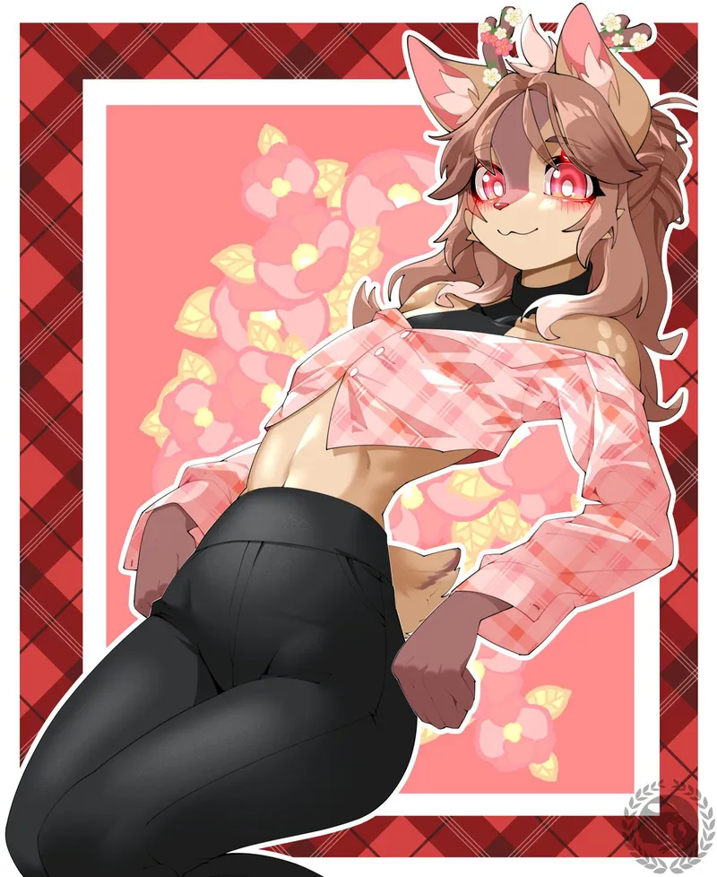 Thumbnail Flower Deer [Original] Art by mackun_Ro | Created by A_MASSIVE_PERVERT