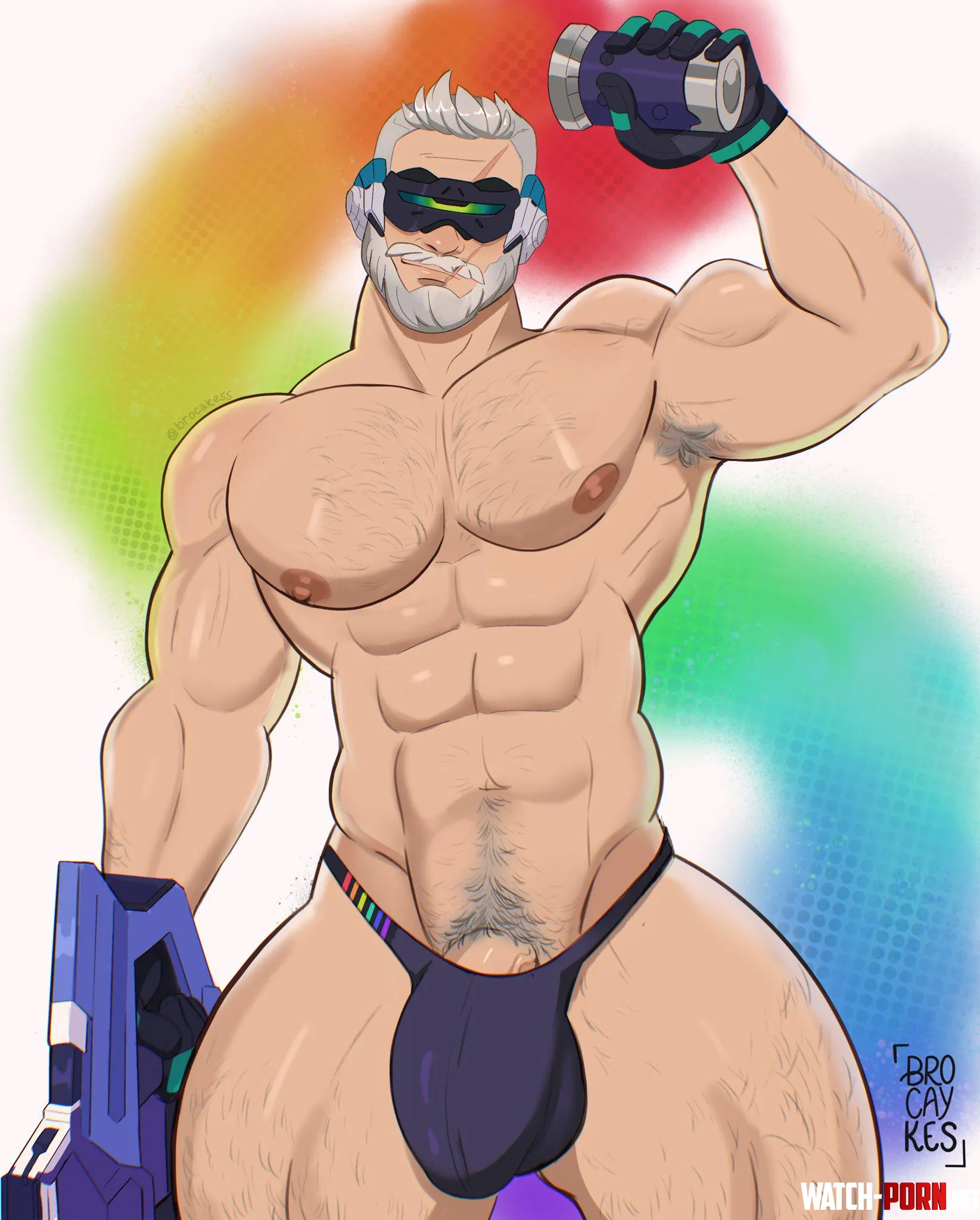 Soldier 76 - pride skin - by me, brocakess by Flimsy-Ad-598