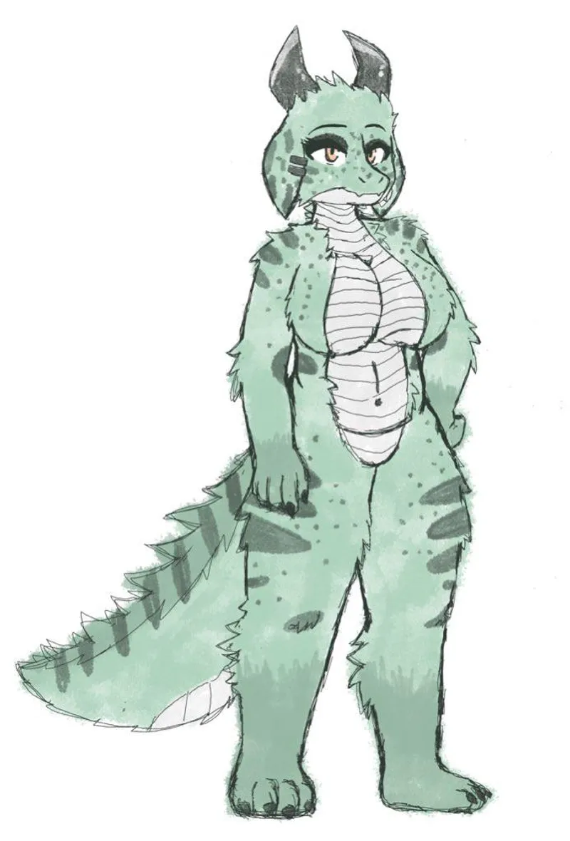 Thumbnail First attempt at a dragon OC by beantoast69