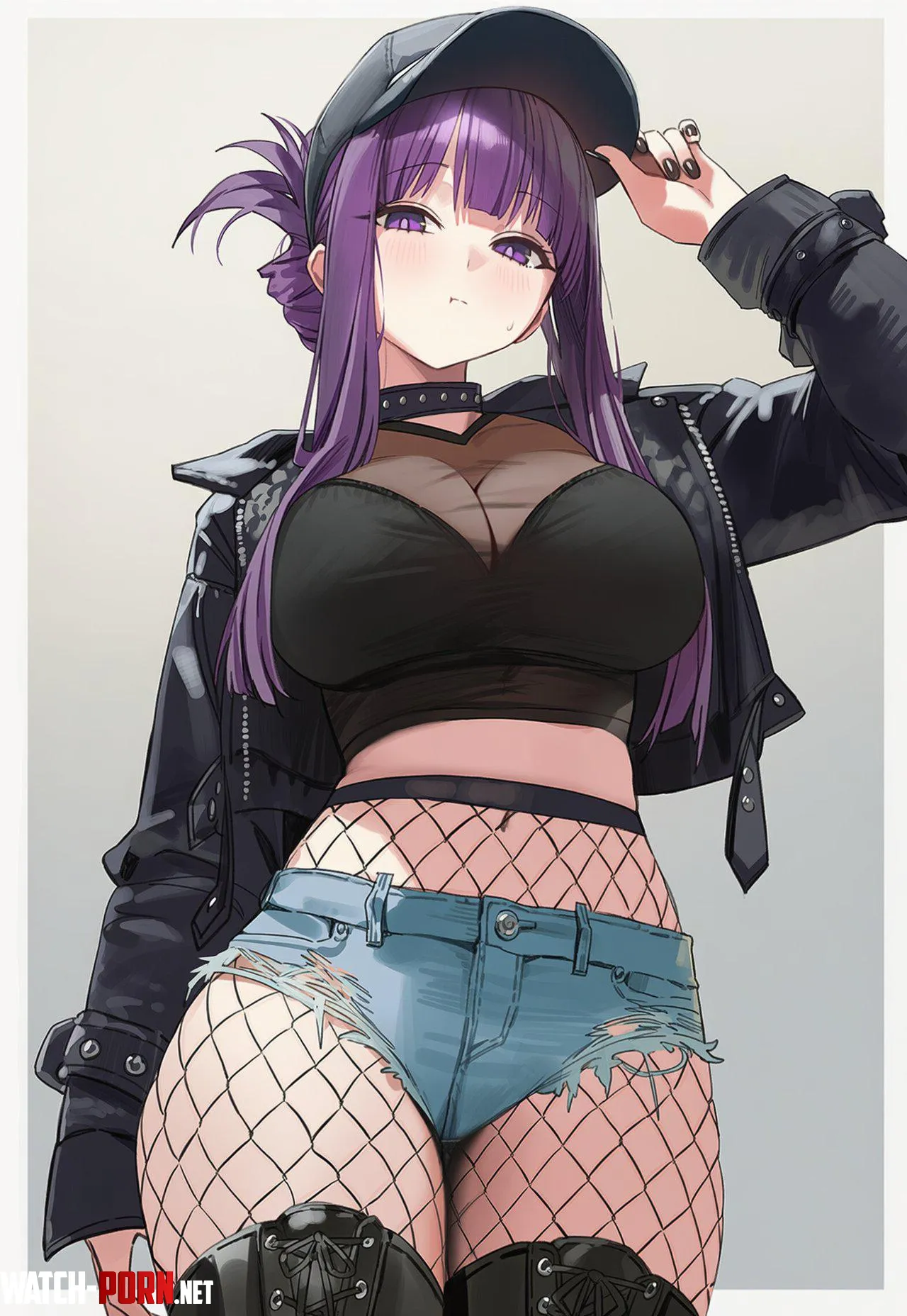 Baddie Fern Rocking Her Fishnets (Frieren) by Csxc