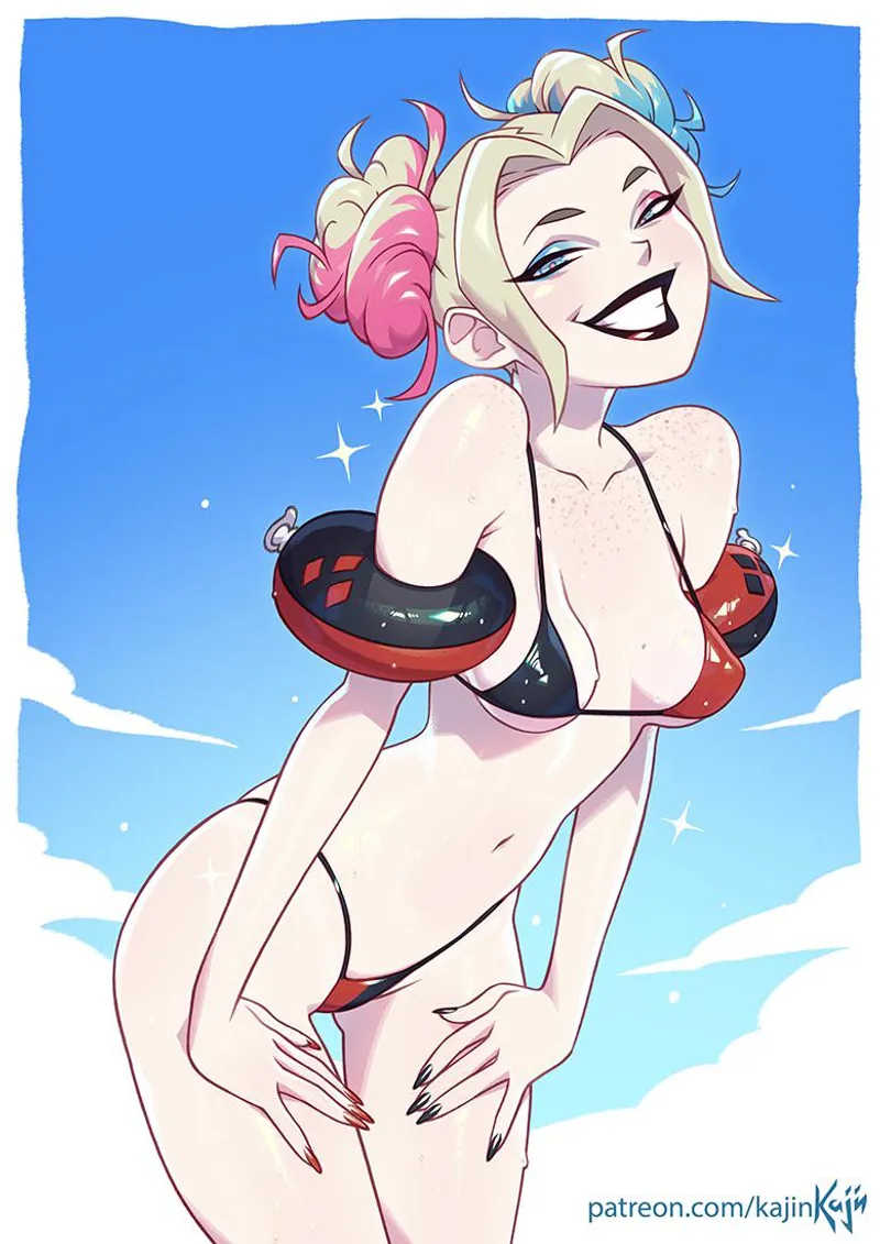 Thumbnail Harley Quinn's Ocean Enjoyment in DC Comics Art by Kajin