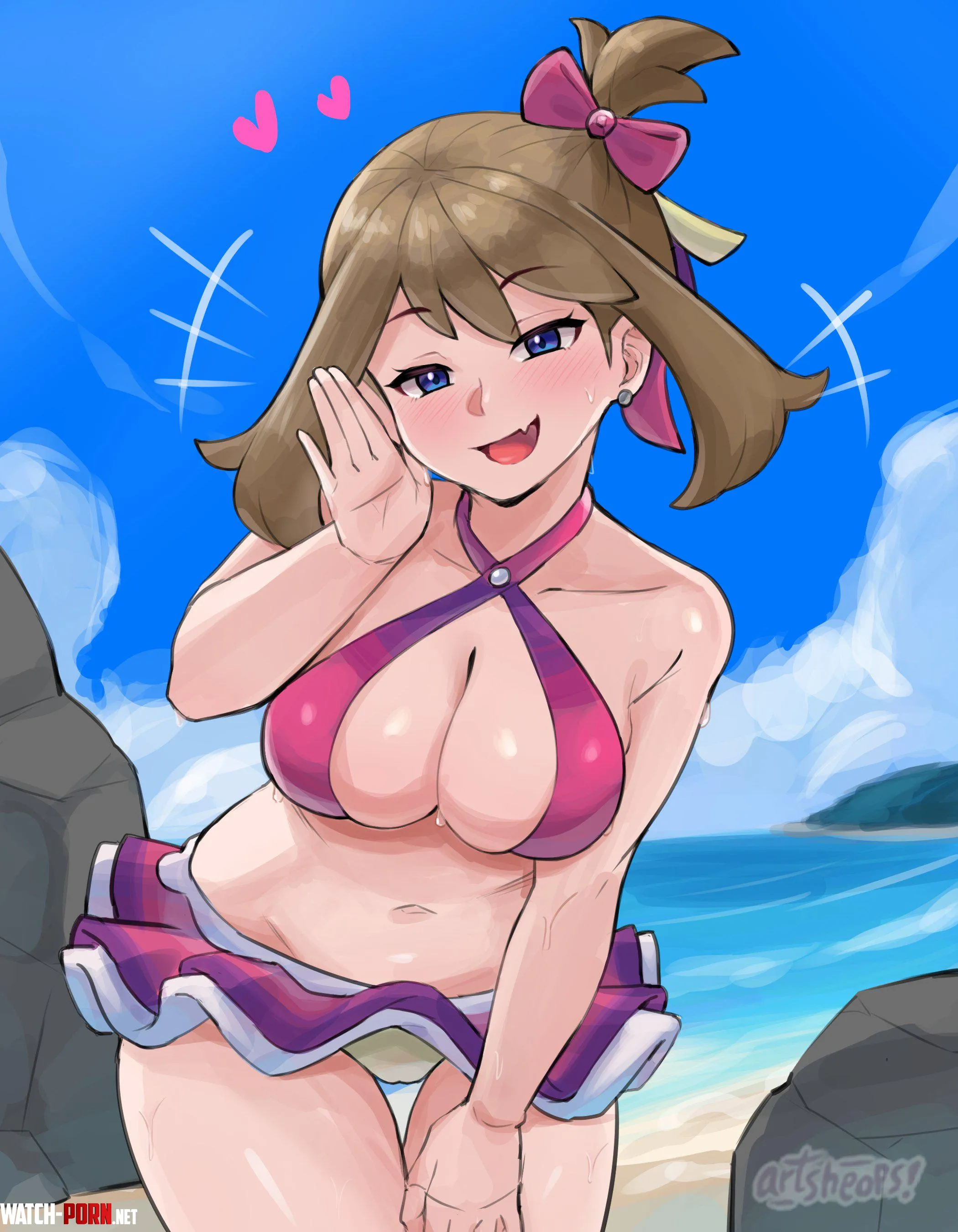 May's Beach Day [Pokemon] by A_MASSIVE_PERVERT