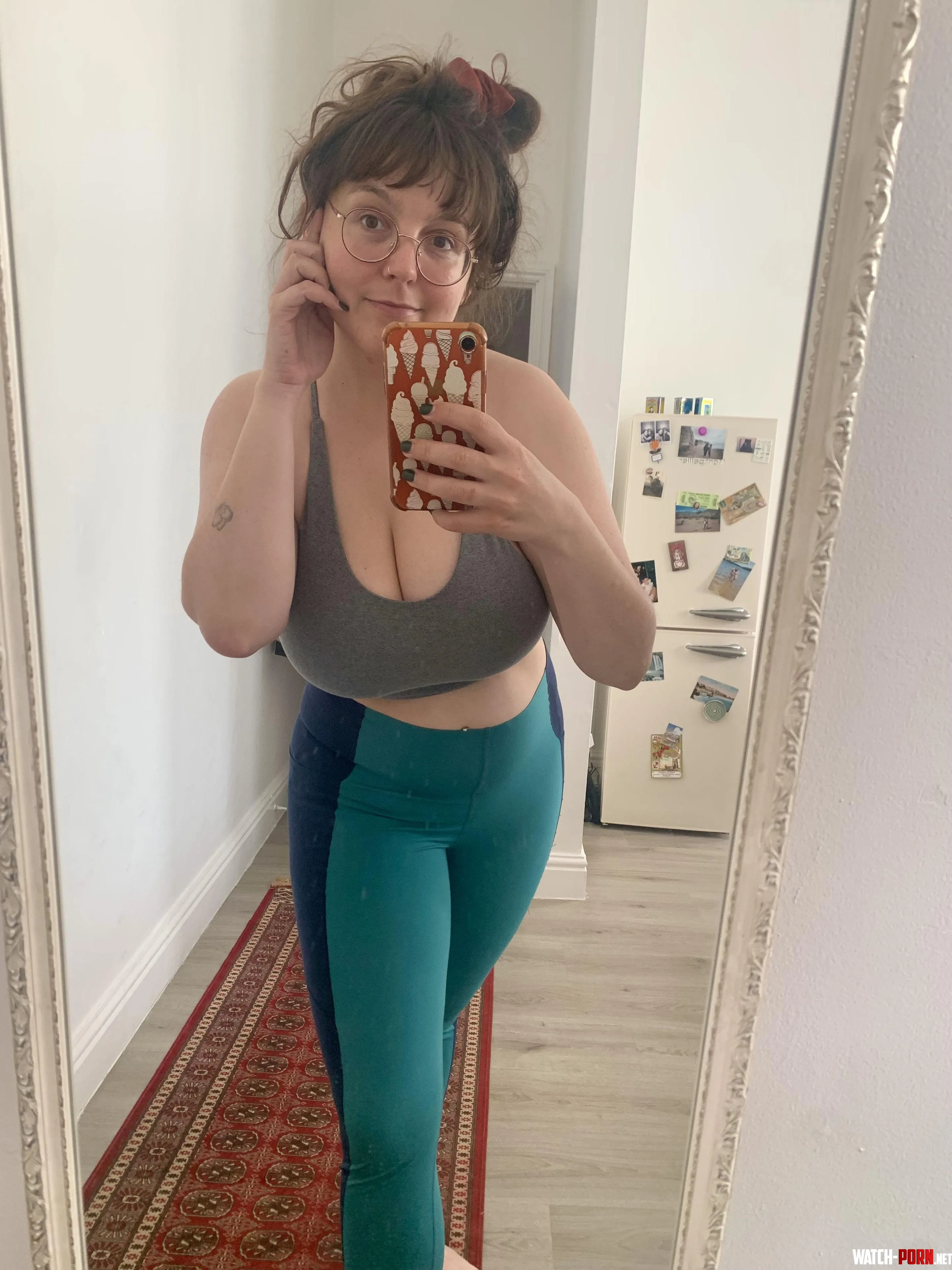 Just a lil gym cleavage by nakedclownempire
