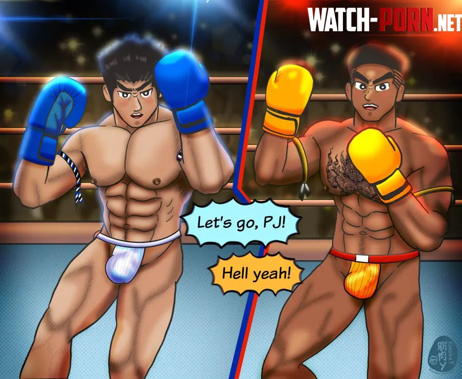 PJ VS Daiki - Muay Thai Battle(OC) by KinnikuY
