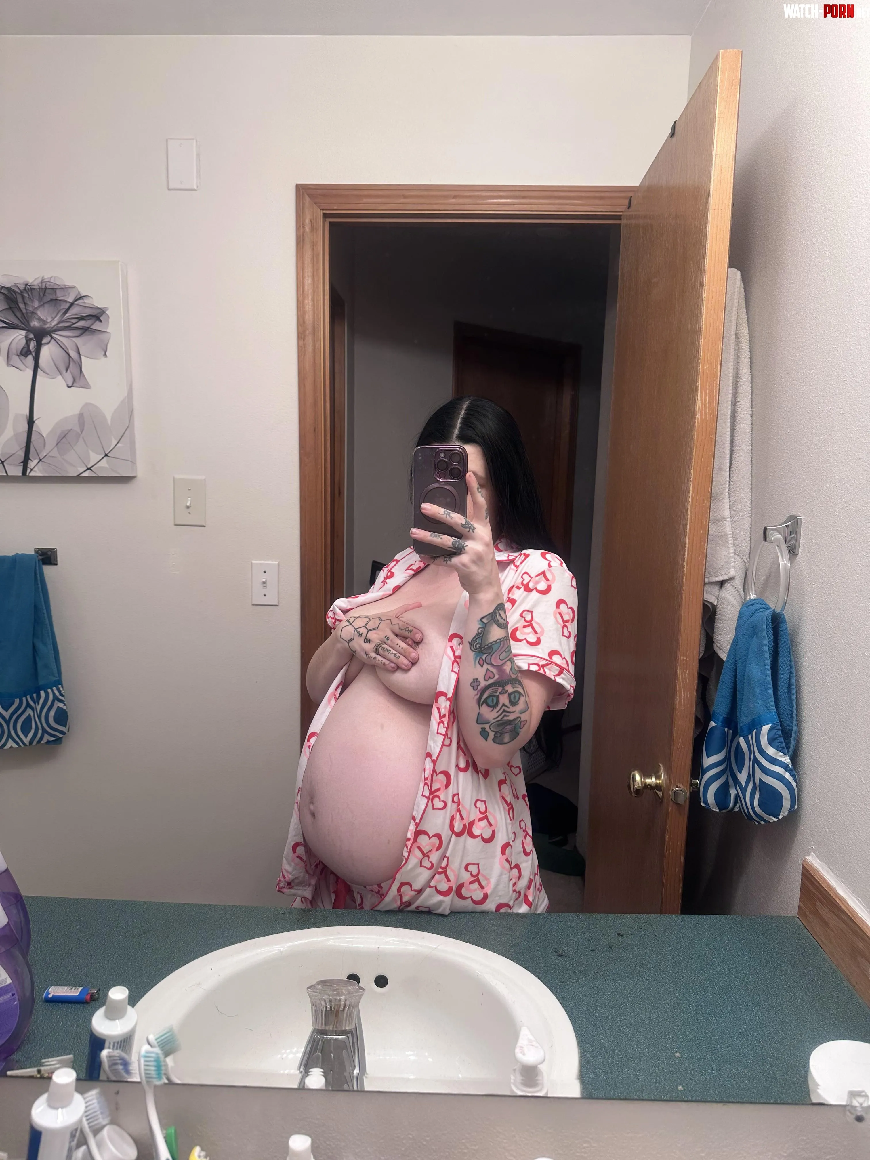 Pregnancy glow is just sweat, arousal, and leaking milk by SimilarParticular584