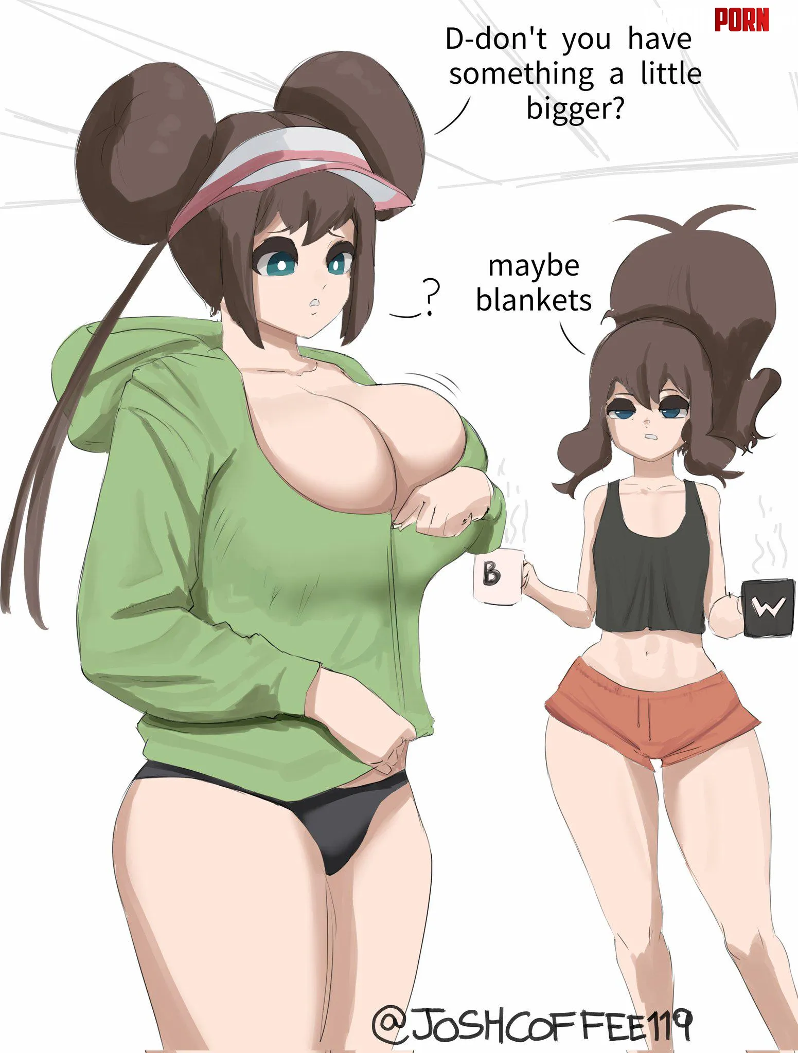 Rosa spends the night at Hilda's house [Pokemon] (by me) by JoshCoffee119