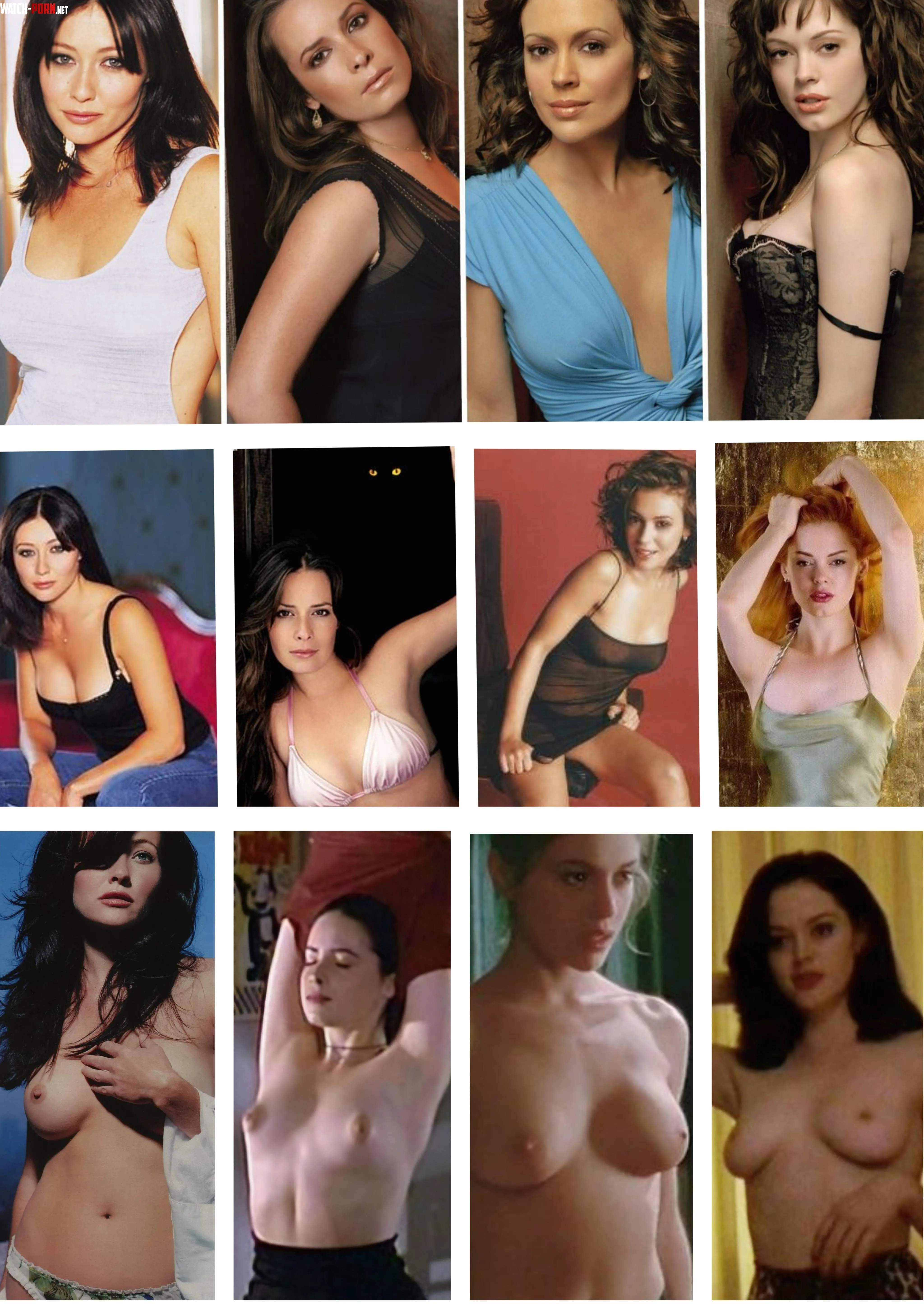 Shannen Doherty, Holly Marie Combs, Alyssa Milano and Rosie McGowan. (Charmed Ones) by Azlamington