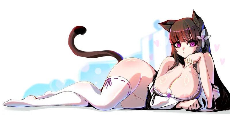 Thumbnail freyhstart Unveils the Bottomless Charm of a Catgirl in Ecchi Art