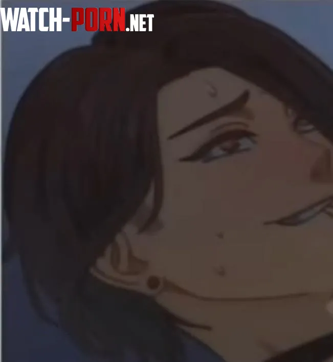 Color, 1girl, 2d, earring, lip bite, short hair, blushing, sweating,choker , red eyes by Theepic69epic3