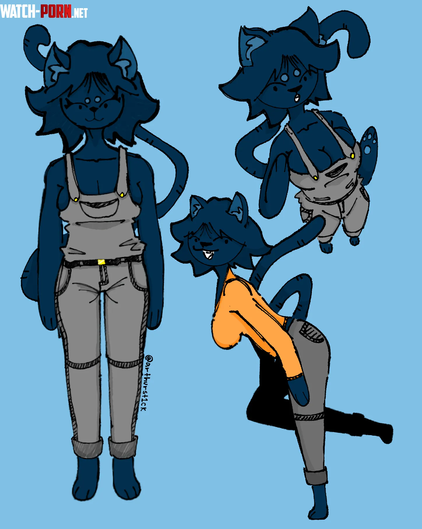 Cat oc 🐈 (art by me) by arthurst11ck