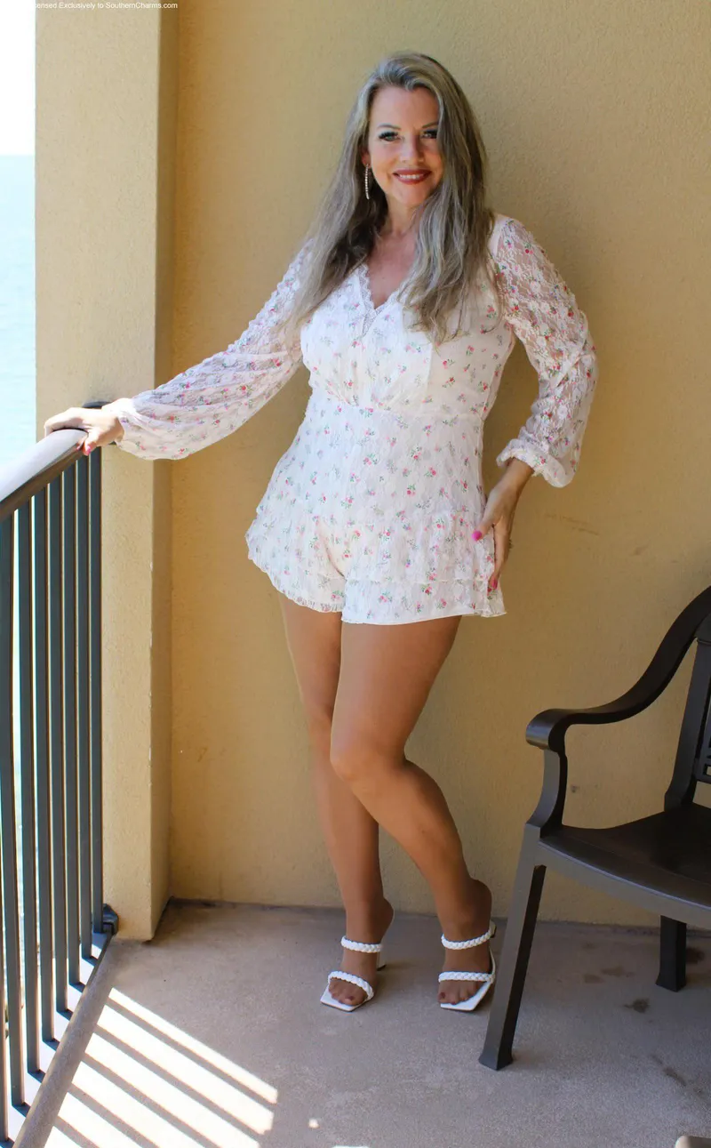 Thumbnail Hot MILF in Sexy Pantyhose: Beach Romper Reveal | naughtyalaya