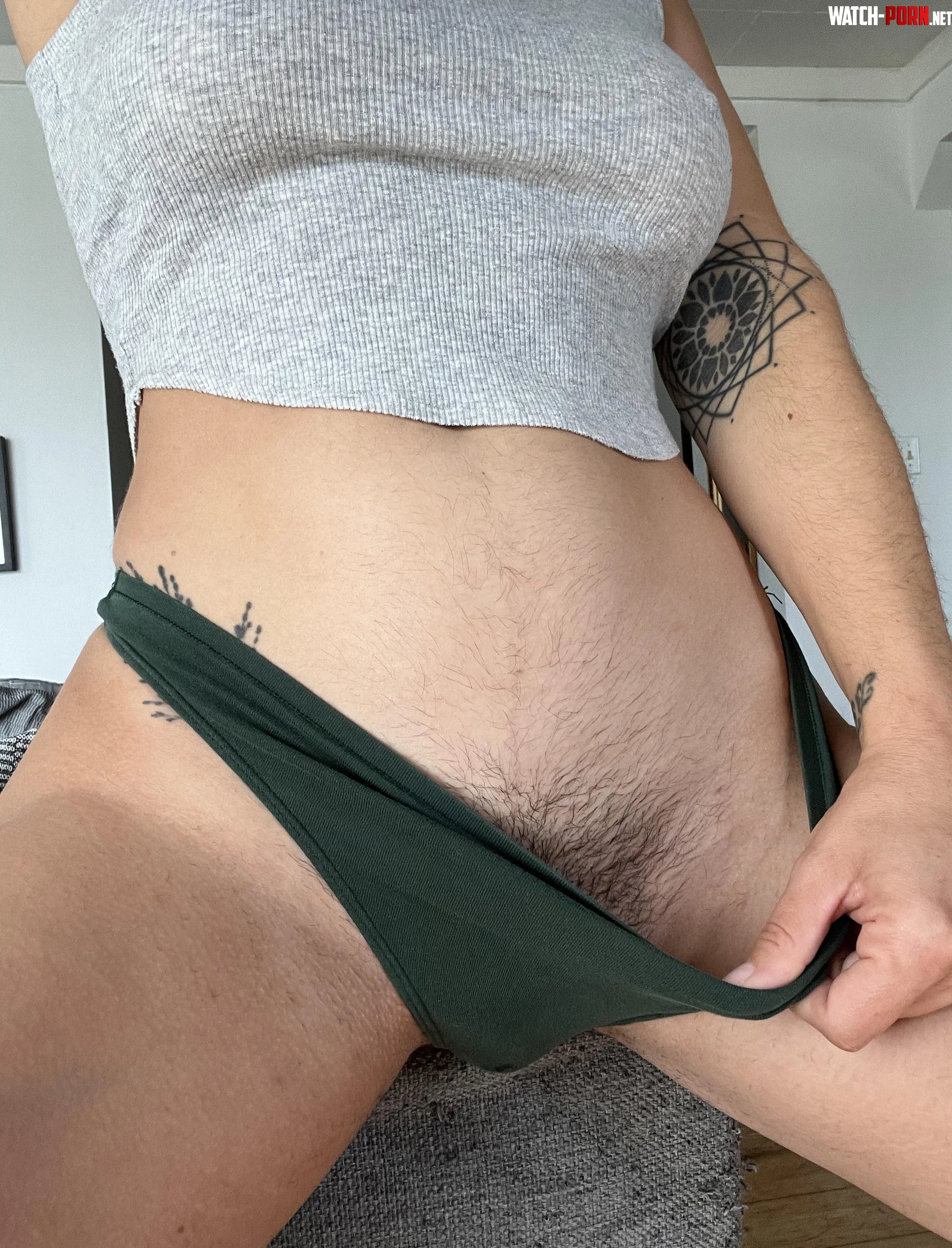 Perky boobs and a hairy pussy by maplesyrup_girl