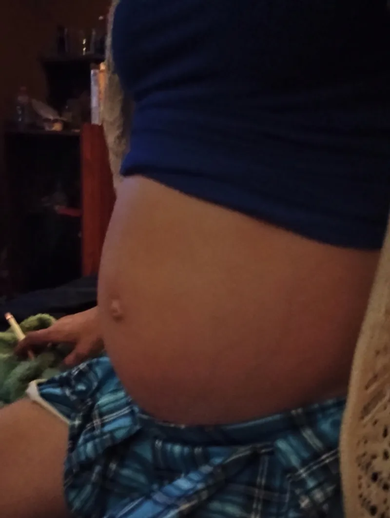 Thumbnail Baby Bump Unveiled by PartyNplaySlut in the PregnantPetite Category