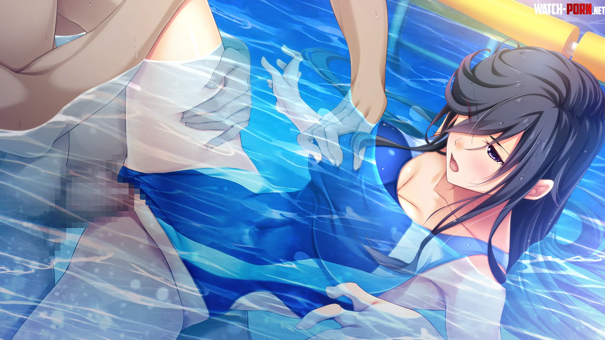 Tamaki Juri got Surprised when her Coach Suddenly Rape her Inside the Pool [Toriko no Kizuna] by ecchi_neko