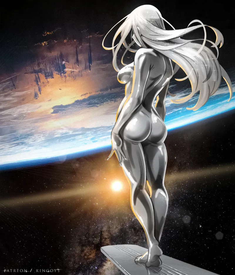 Thumbnail StepKingO_Art's Silver Surfer Lady Takes Spotlight in MonsterGirl Lore