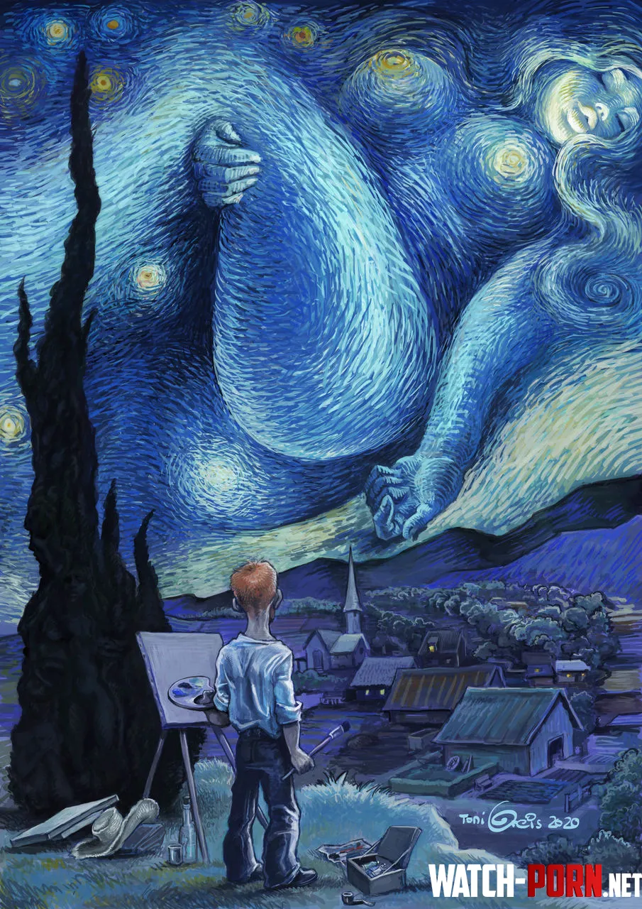 Vincent Van Gogh's The Starry Night (Toni Greis)[Classical Painting] by jaxspider
