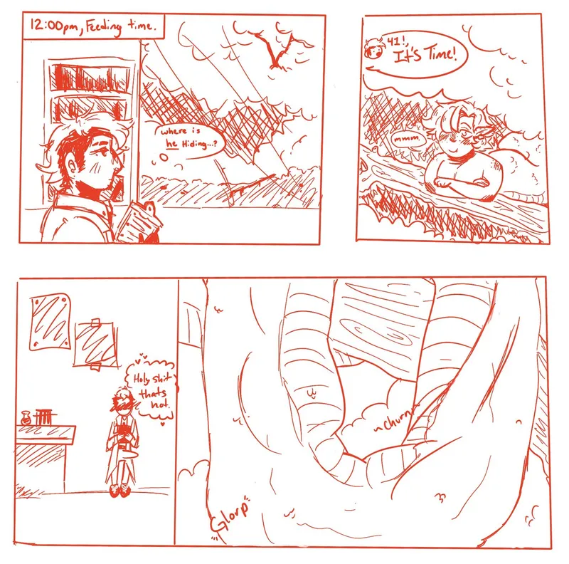 Thumbnail SerpantDude Presents Feeding Time Comic Adventure | Vore