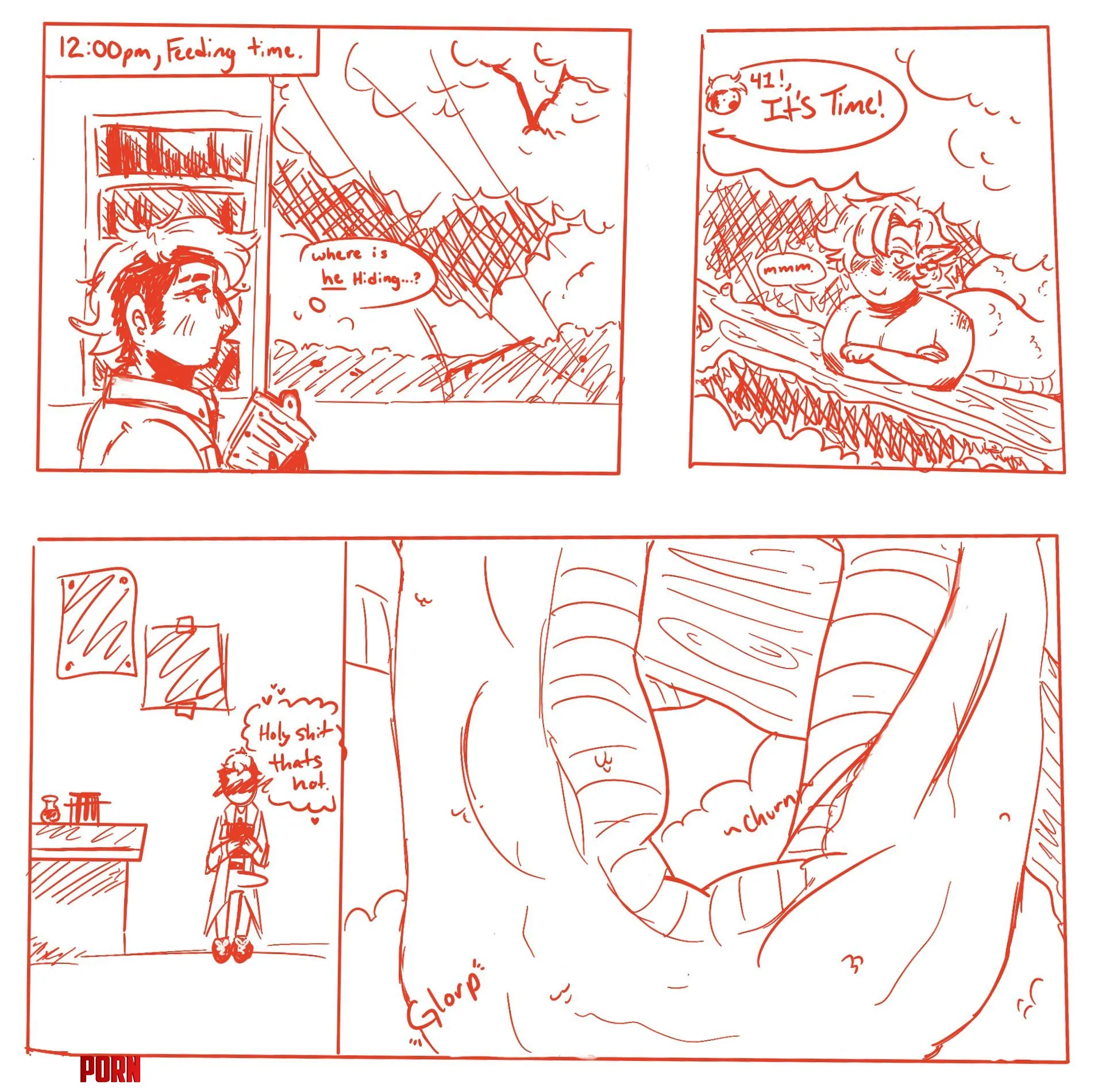 {comic} Feeding Time! (characters and art mine) by SerpantDude