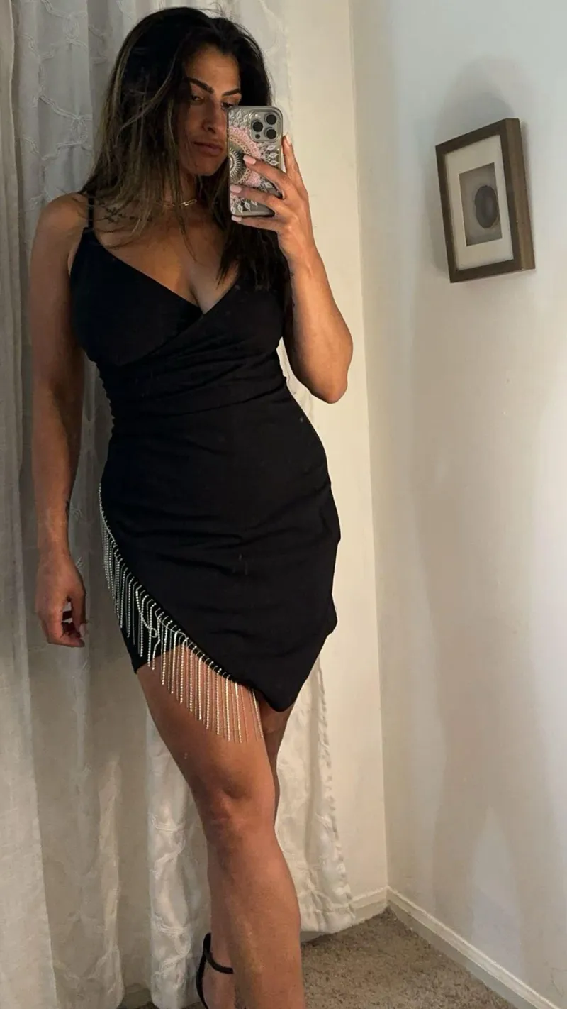 Thumbnail Elegance and Support: Classic Black Dress 40F by Extreme_Cat4900
