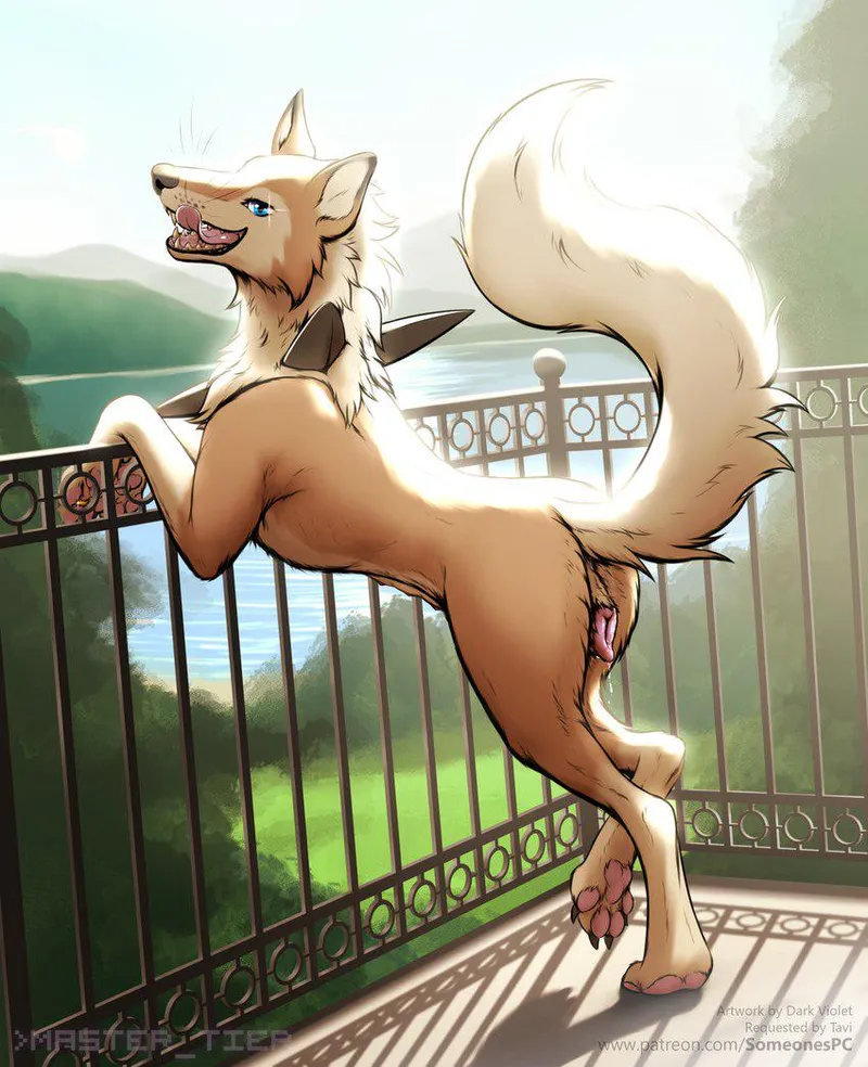 Thumbnail Joining Lycanroc Mate on the Balcony by SomeonesPC | PokePorn by W0lf869