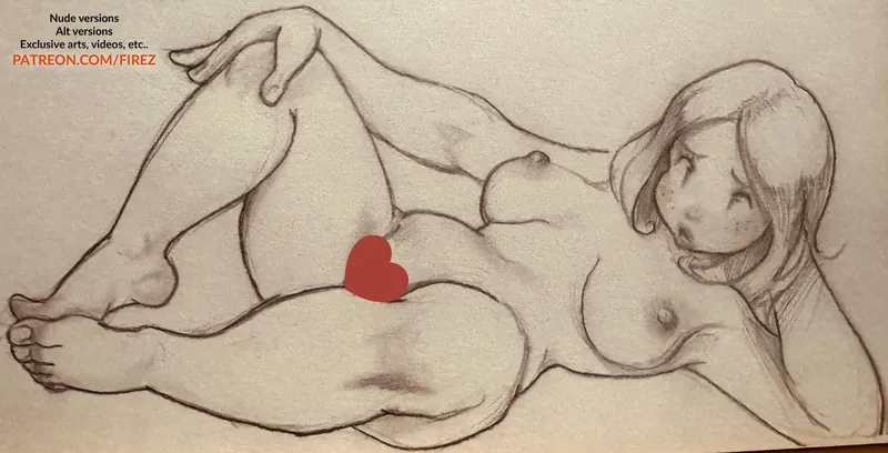 Thumbnail Chubby Girl Traditional Sketch by Firez_hn on the thick_hentai Scene