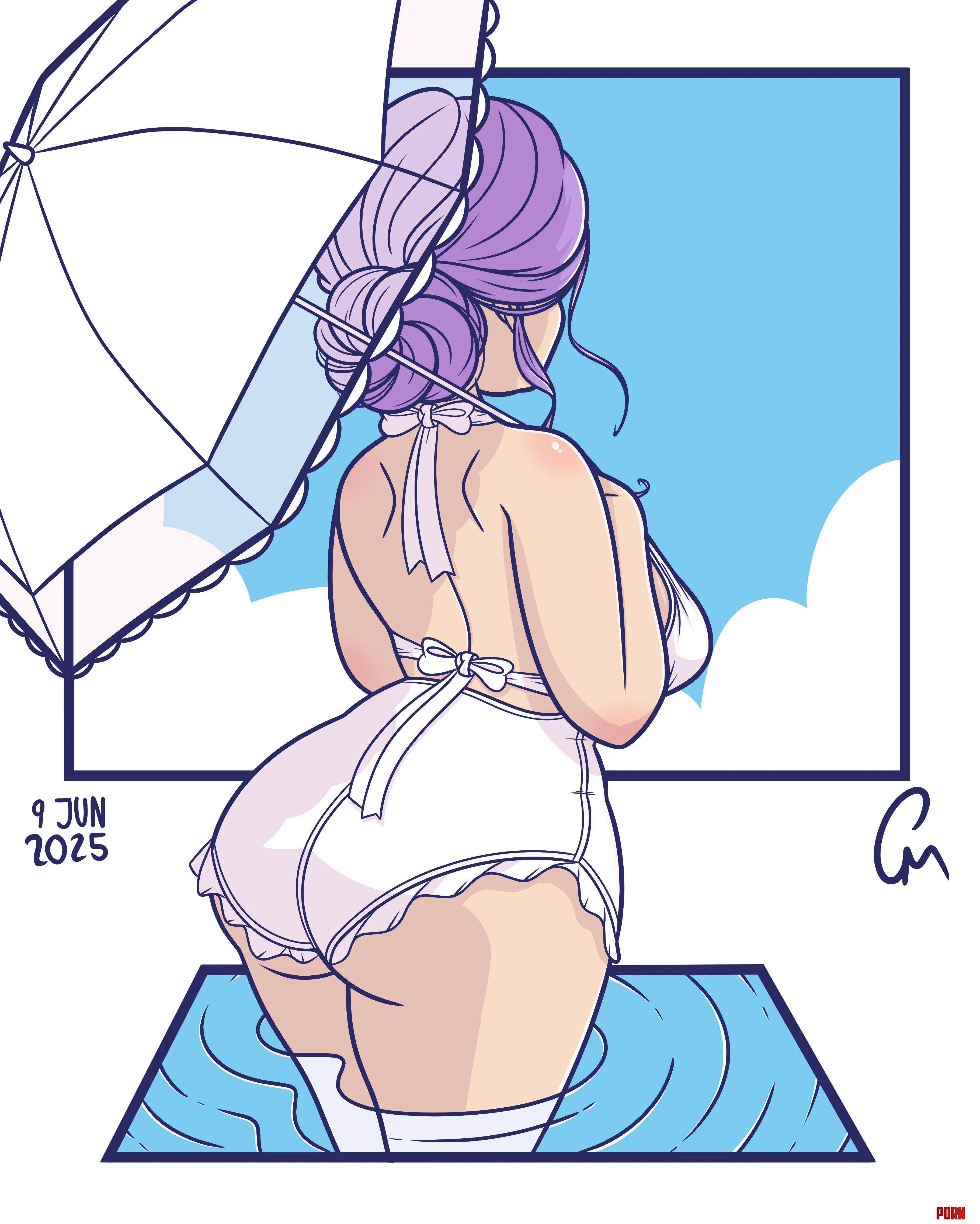 My OC Blossom in her swimsuit by createmistakes