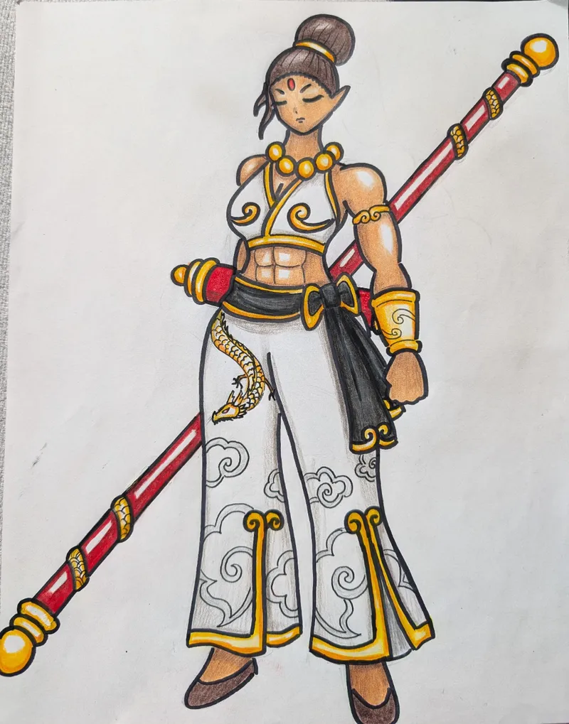 Thumbnail Female Fighter (OC)(by me) by SkepticOwlz