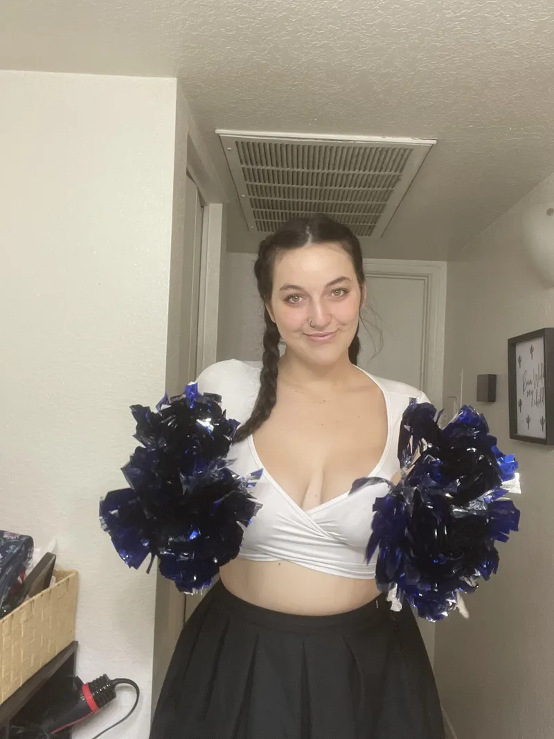 Thumbnail Cheerleading Naughty Antics: BigKactusTv's Brunette Temptations