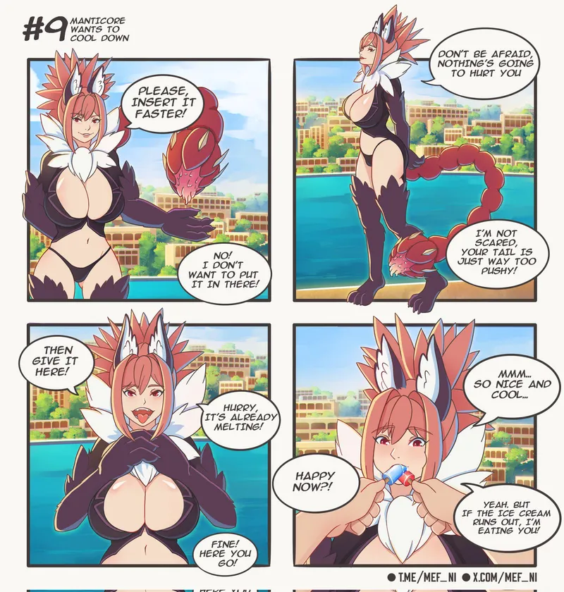 Thumbnail Cooling Down with the Alluring Manticore - A Monster Girl's Desires Revealed