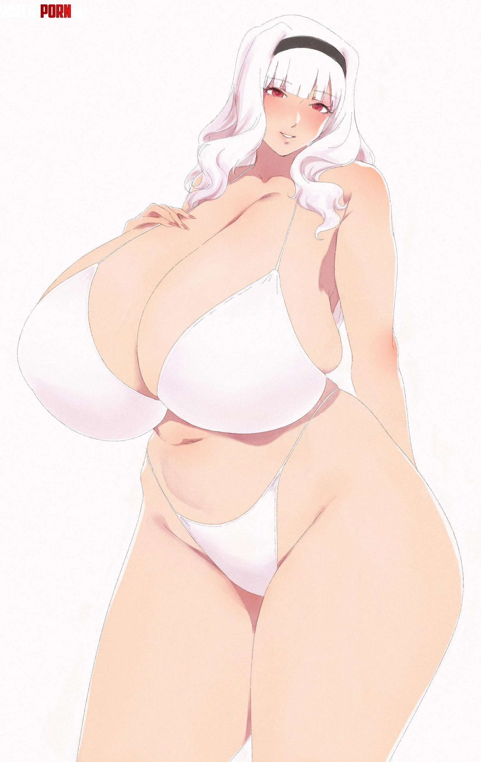 White-haired mommy wants some compliments on her bikini~ (Artist:kumadaibako) by returnedtomonkey