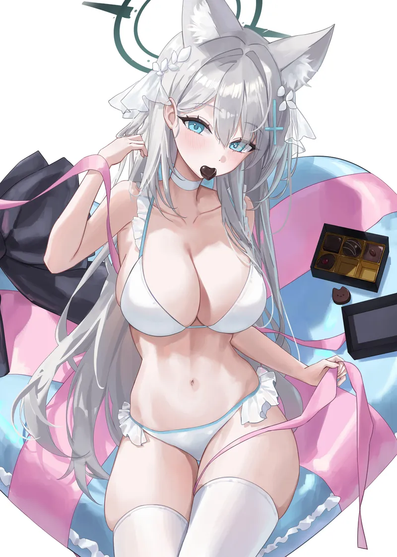 Thumbnail Delve into Shiroko Terror with Chocolate by elegantloveglimmer | Ecchi Category