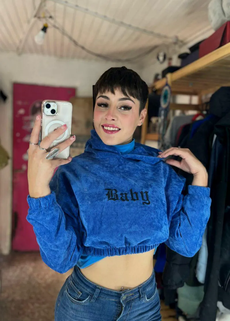 Thumbnail Hoodie crop top for the season by Nikkikikiriki