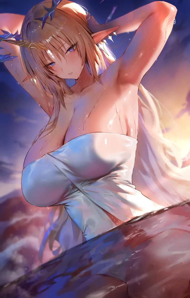Thumbnail Enjoy the Beauty of Fleurdelys with Towel in the Water by elegantloveglimmer
