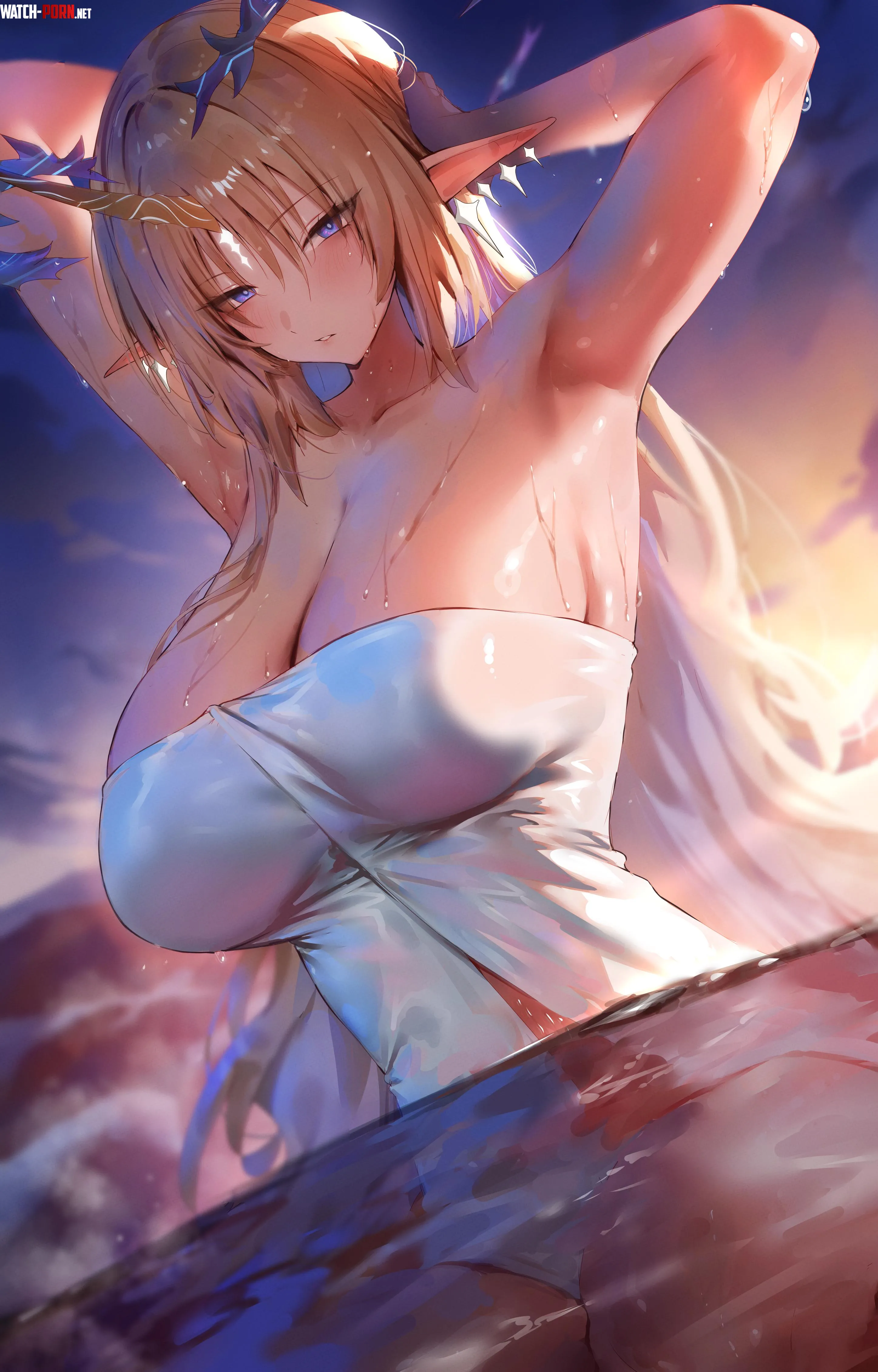 Fleurdelys with towel in the water (rororo) by elegantloveglimmer