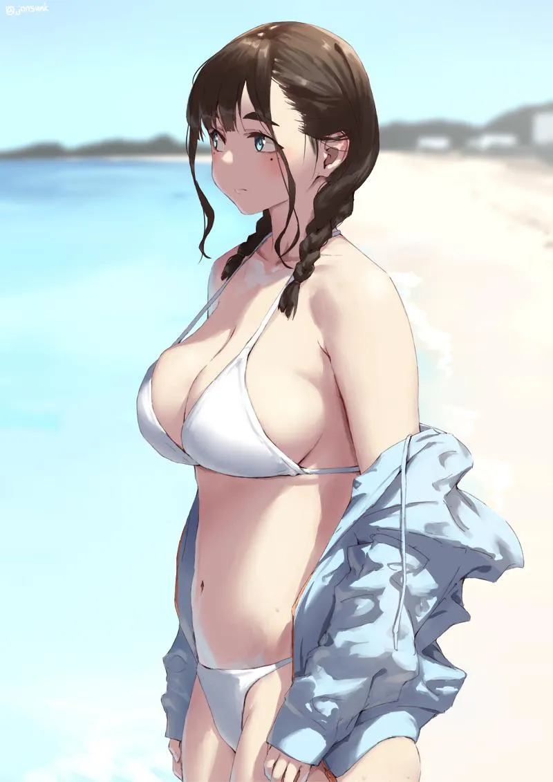 Thumbnail White Bikini Splendor - Original Design by A_MASSIVE_PERVERT - animemidriff