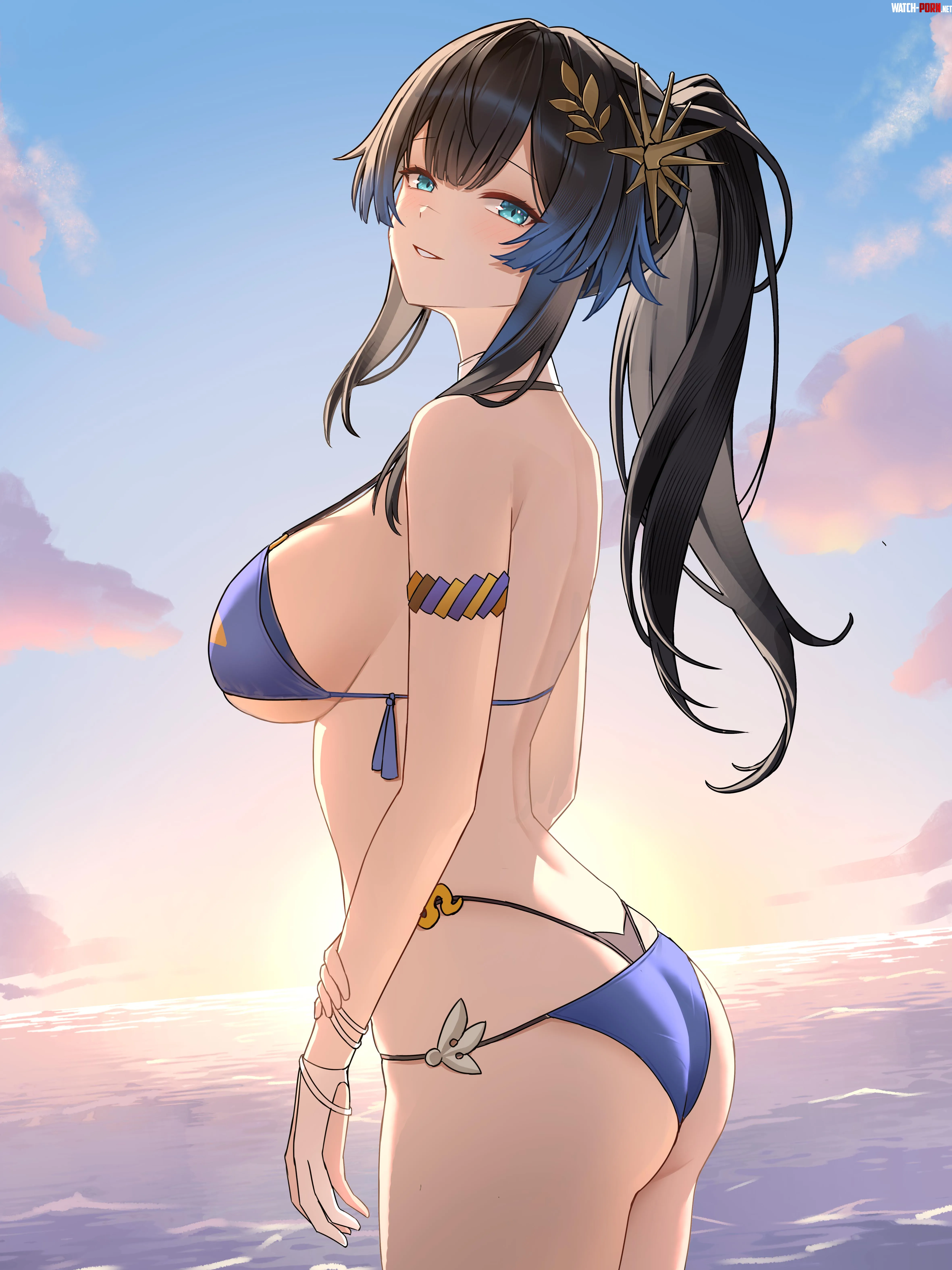 Katya Klein in blue bikini (凯斯) by elegantloveglimmer