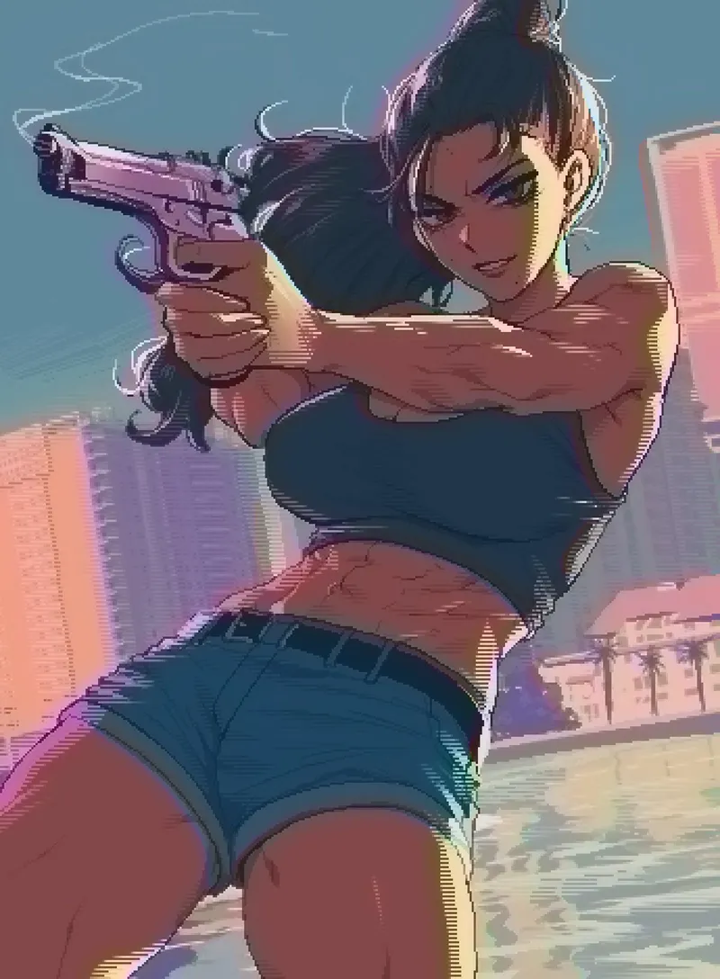 Thumbnail Girl with a Gun [SpoiledMuffin] by TheTMoneyMan