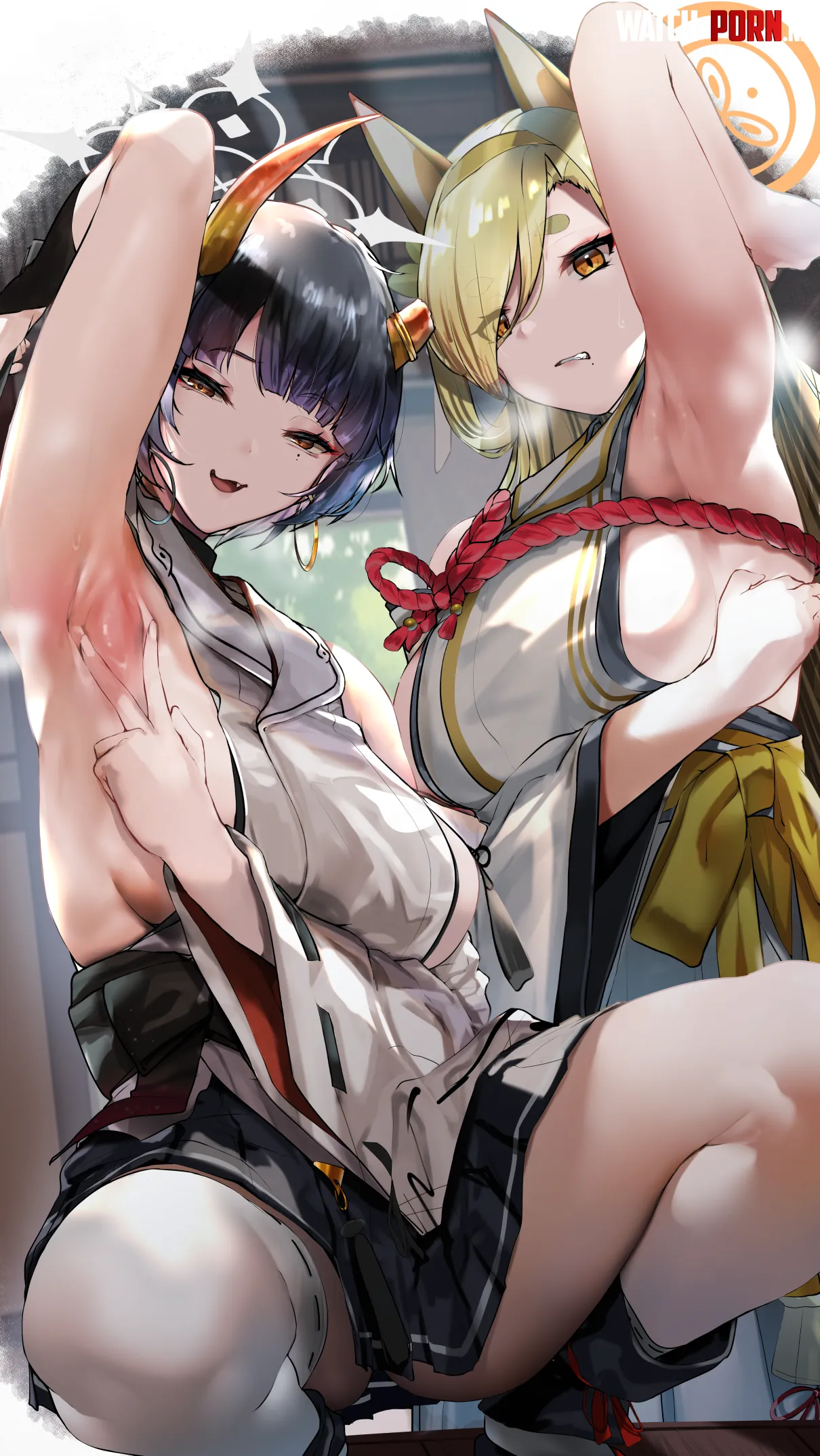 The ladies offering you their armpussy [Blue Archive] by Level-Ad5048