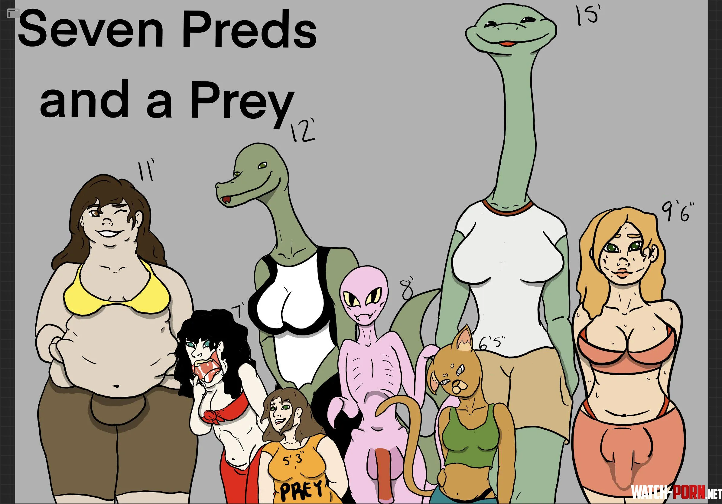{image} Art by me. Just some ocs I’ve been drawing and posting the last couple of months. Should I draw each of them doing their favorite vore? (oral vore?) by Vorelover2468