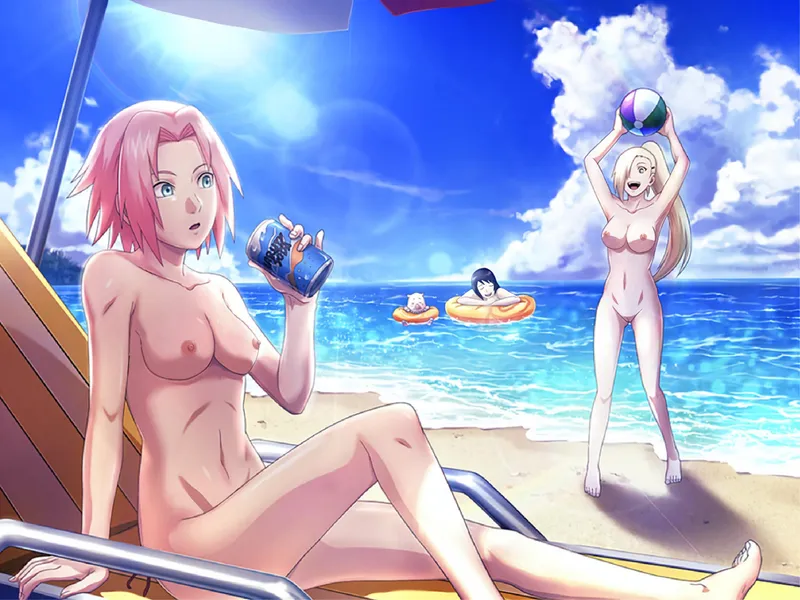 Thumbnail Konoha Girls Beach Day Adventure by Evandagoatking | Naruto_Hentai