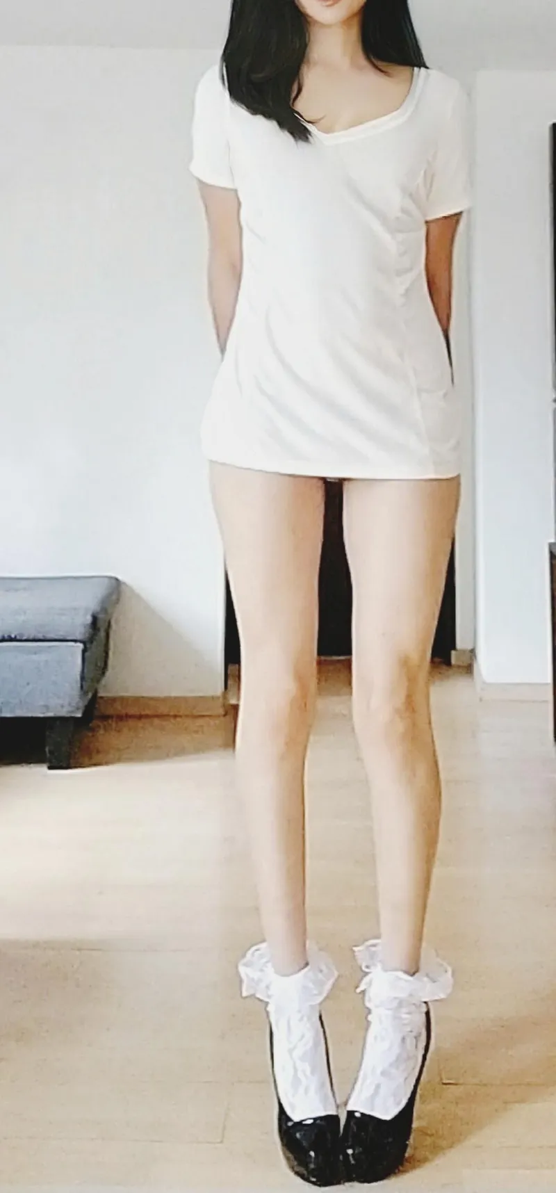 Thumbnail soldaderyan's Leggy Innovation: A Shirt-Dress Fashion Statement