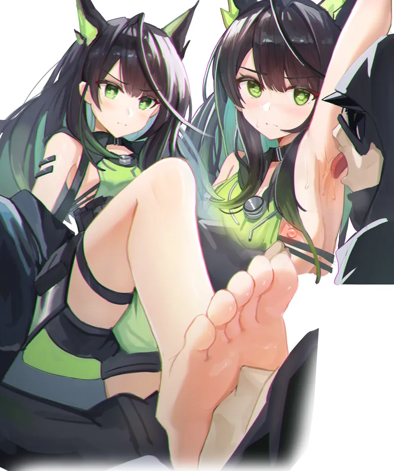 Thumbnail Savoring the Waki of Mon3tr in Arknights | Anime Armpits Art