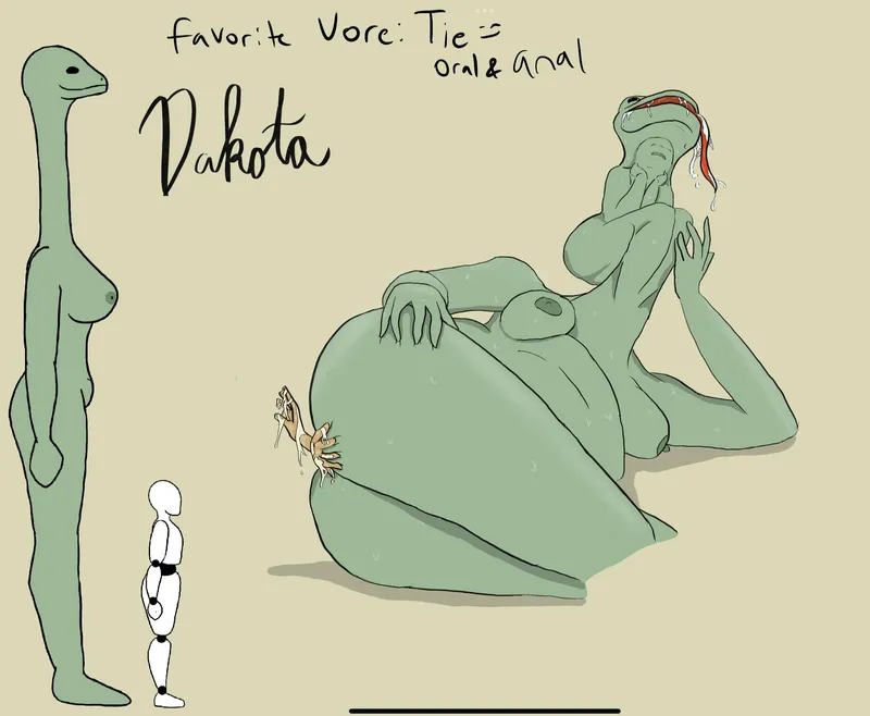 Thumbnail {image} Art by me! Sketching this was the definition of trust the process (oral vore, anal vore) by Vorelover2468