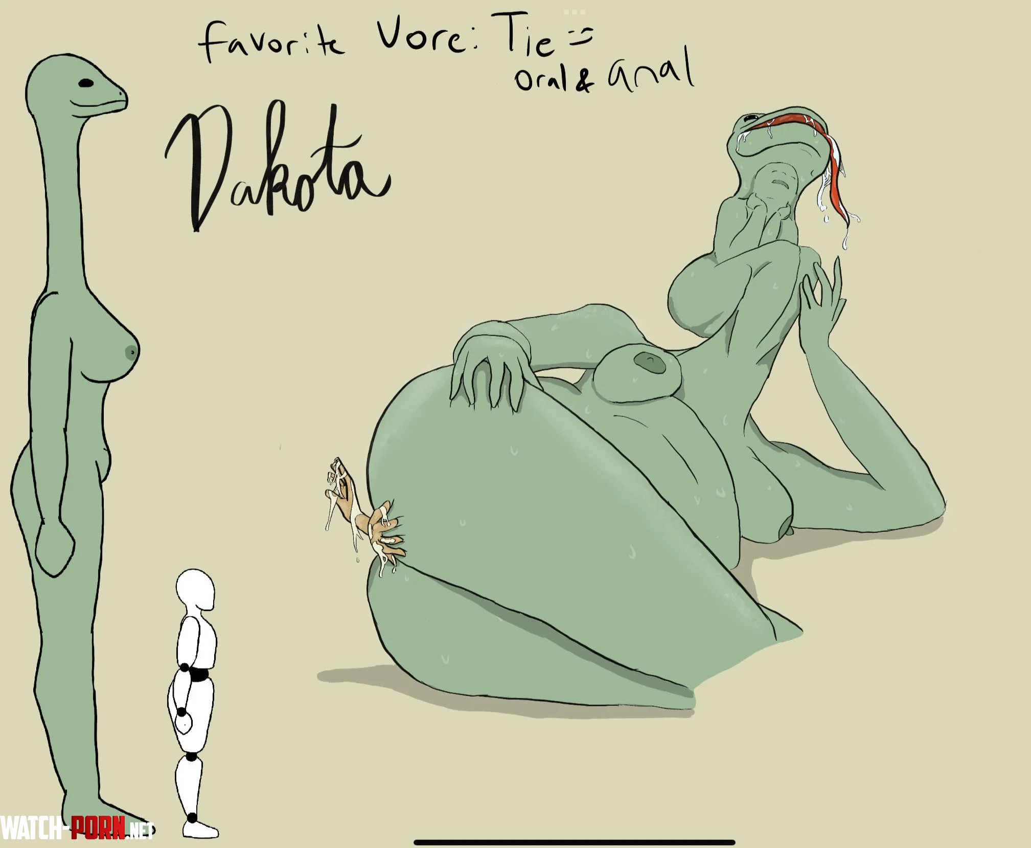{image} Art by me! Sketching this was the definition of trust the process (oral vore, anal vore) by Vorelover2468