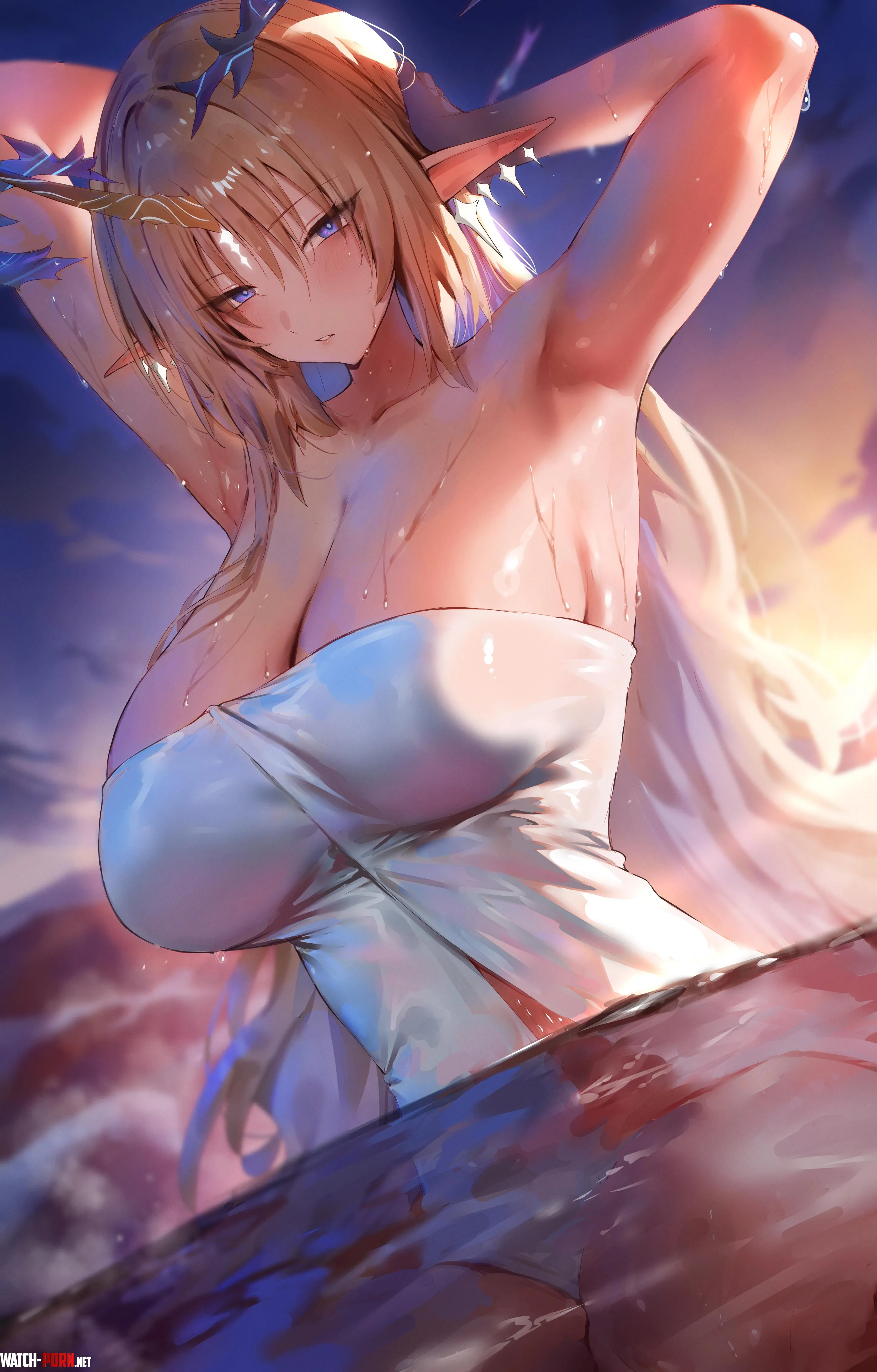 Fleurdelys with towel in the water (rororo) by elegantloveglimmer