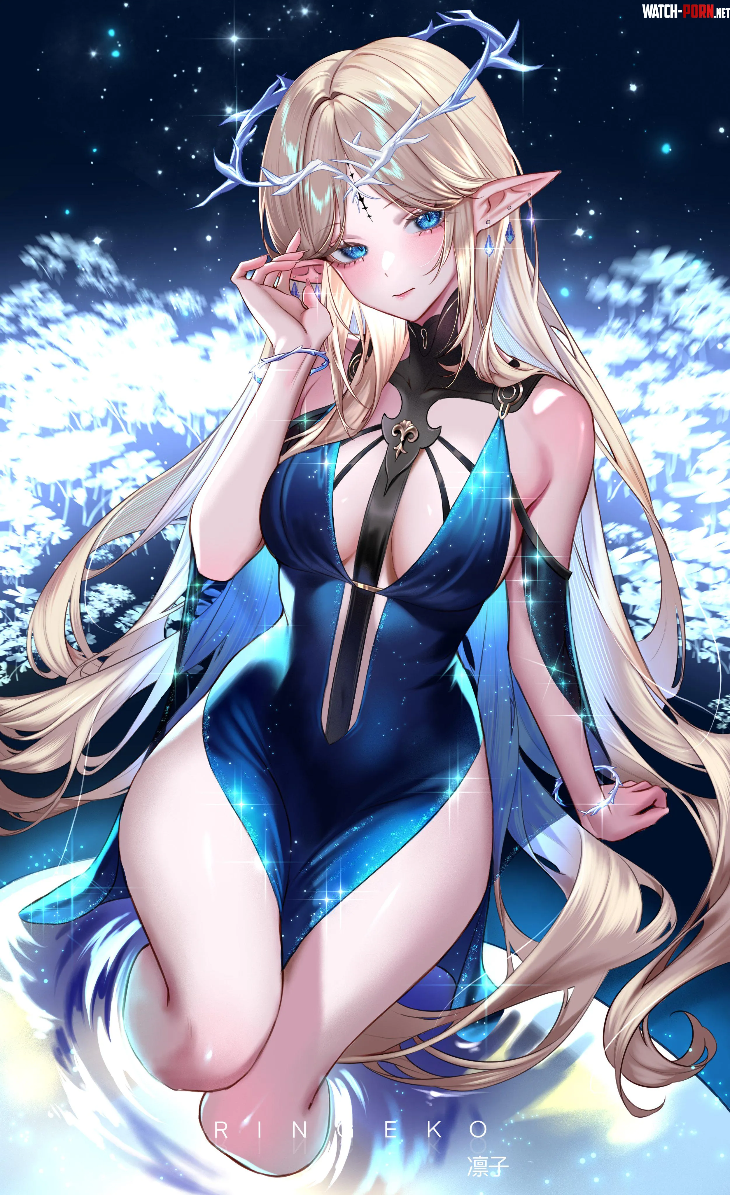 Cartethyia in blue dress (Ringeko / ringeko_tan) by elegantloveglimmer