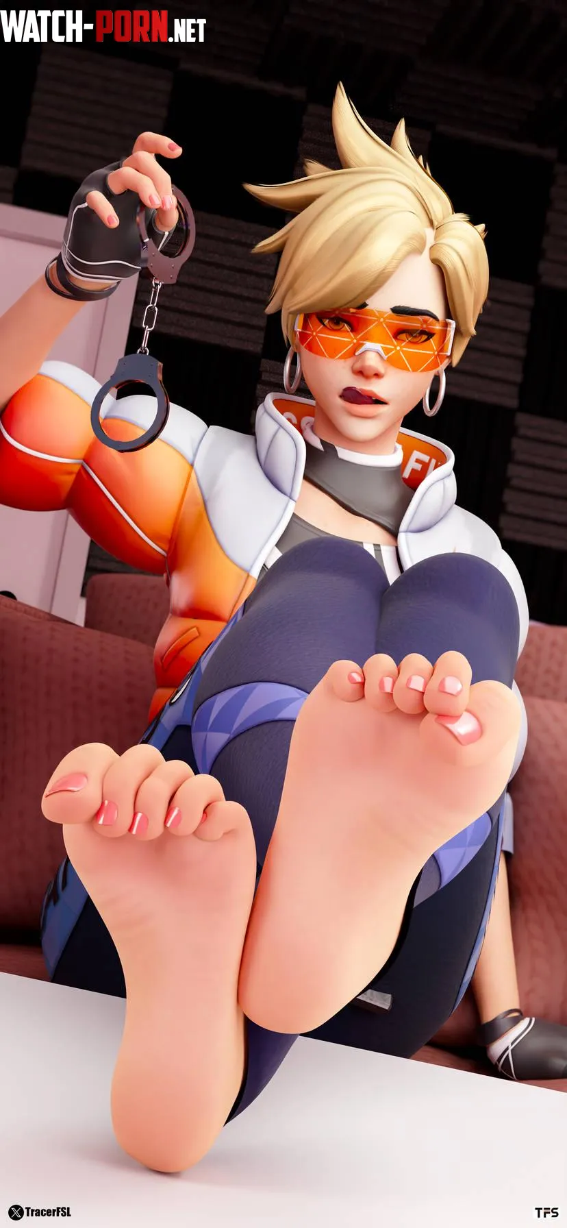 Tracer [Overwatch] (TracerFeetSlave) by Kyoto709